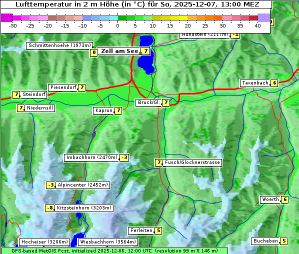 Temperatur, 7. 12. 2025