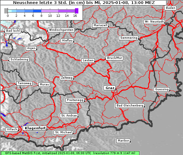 Neuschnee, 8. 1. 2025