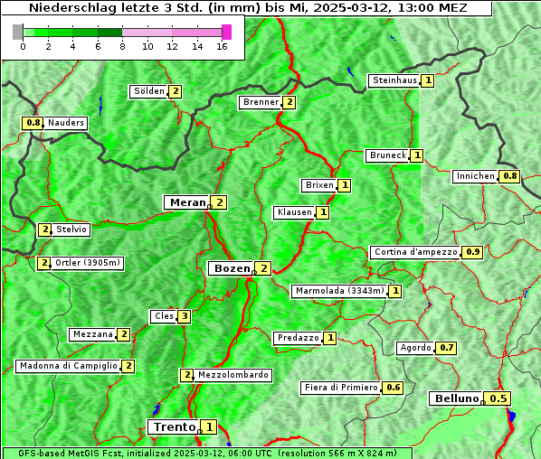 Niederschlag, 12. 3. 2025