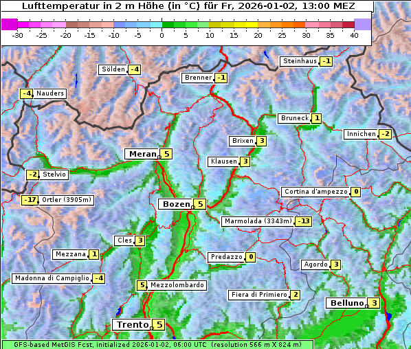 Temperatur, 2. 1. 2026