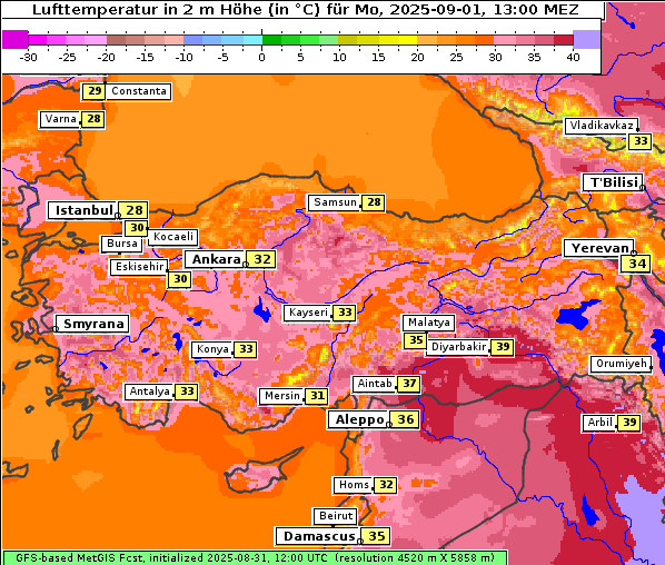 Temperatur, 1. 9. 2025