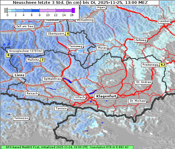 Neuschnee, 25. 11. 2025