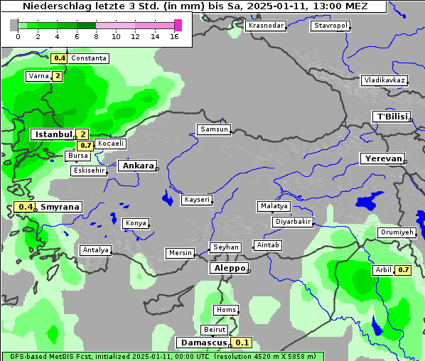Niederschlag, 11. 1. 2025
