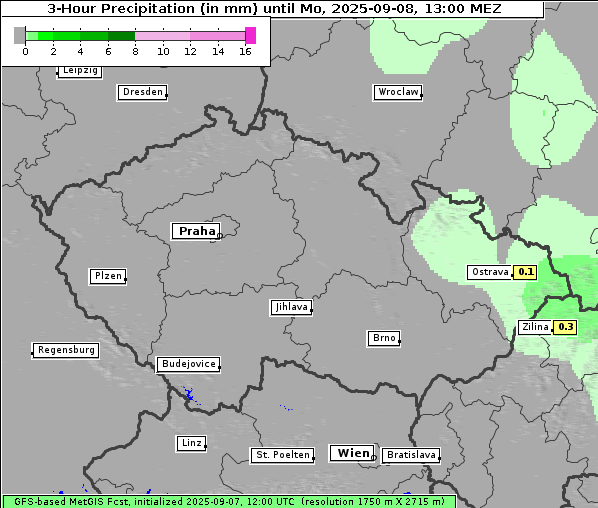 Niederschlag, 8. 9. 2025