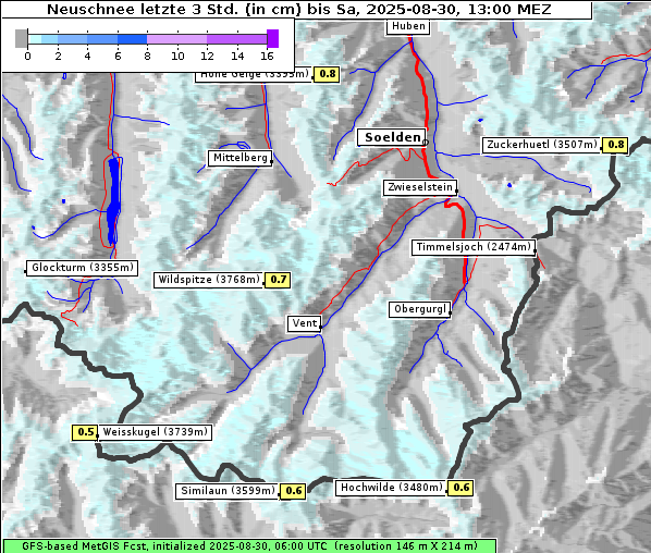 Neuschnee, 30. 8. 2025