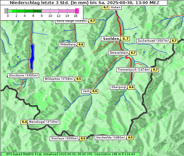 Niederschlag, 30. 8. 2025