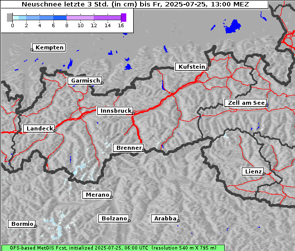 Neuschnee, 25. 7. 2025