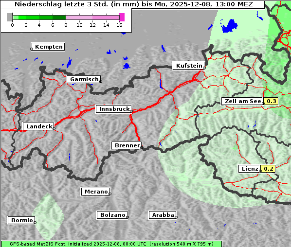 Niederschlag, 8. 12. 2025