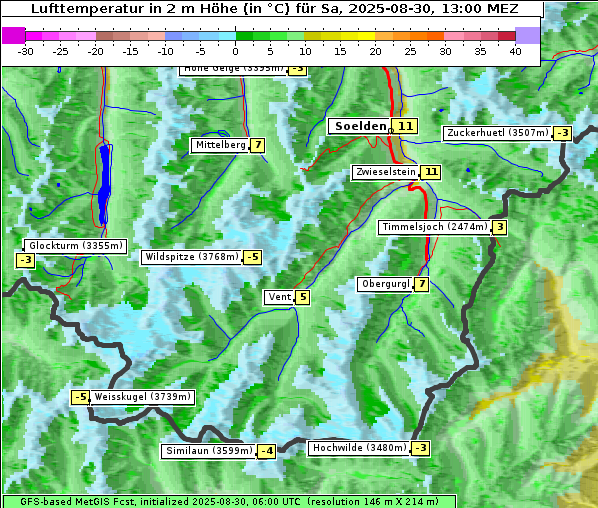 Temperatur, 30. 8. 2025