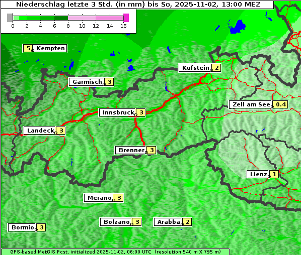 Niederschlag, 2. 11. 2025