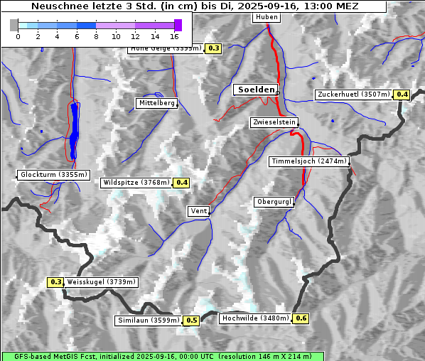 Neuschnee, 16. 9. 2025