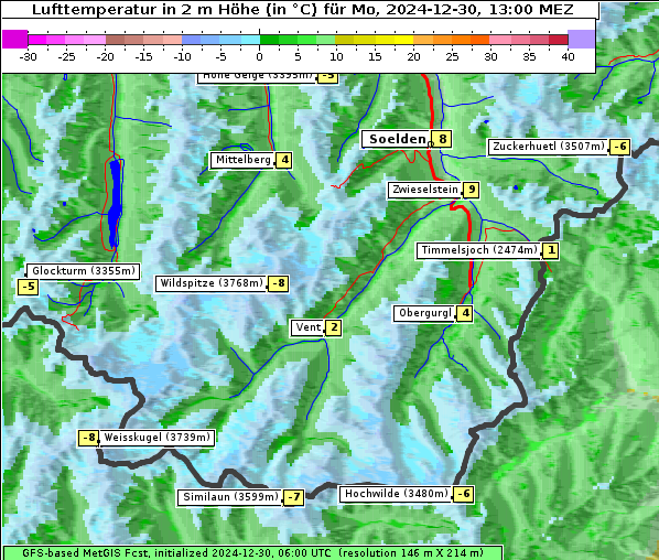 Temperatur, 30. 12. 2024