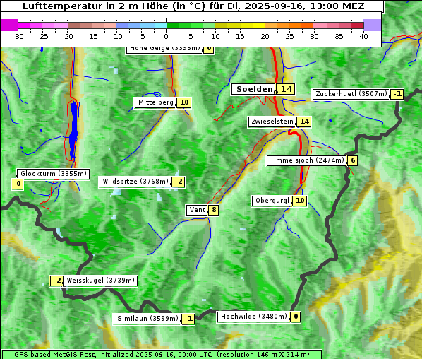 Temperatur, 16. 9. 2025