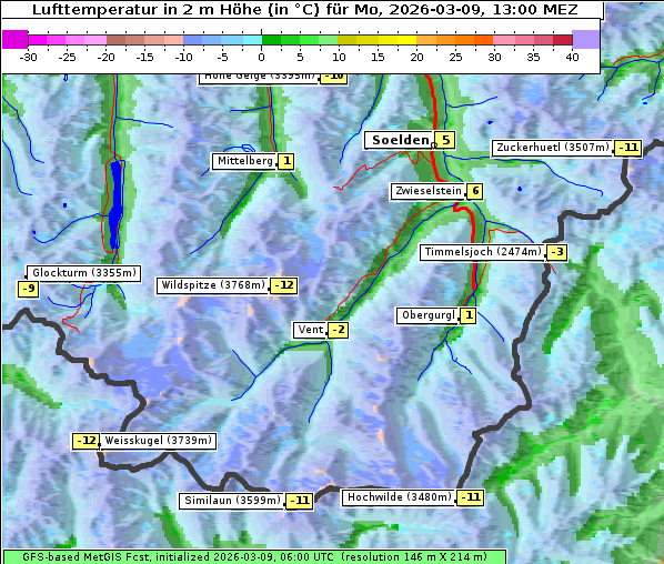 Temperatur, 9. 3. 2026