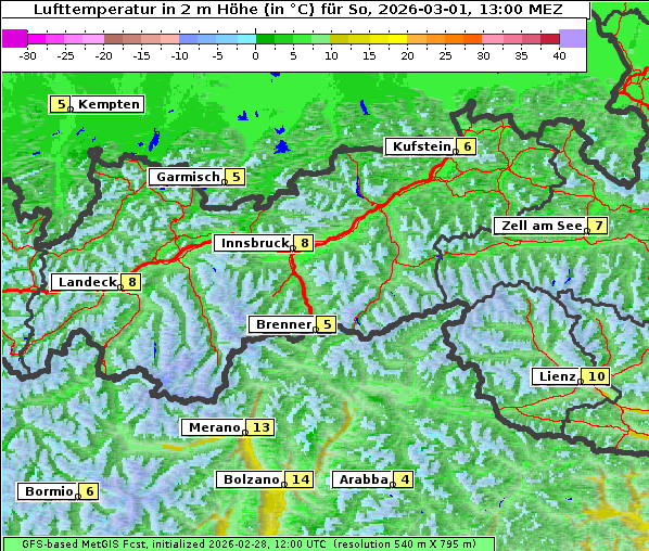 Temperatur, 1. 3. 2026