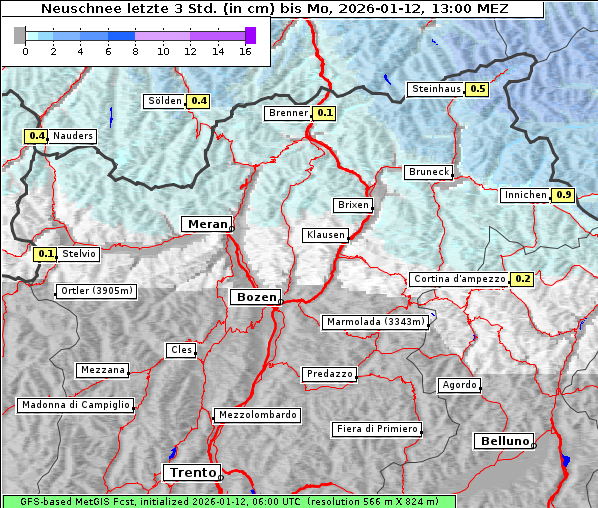 Neuschnee, 12. 1. 2026