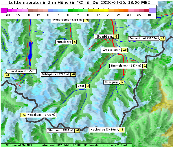 Temperatur, 16. 4. 2026