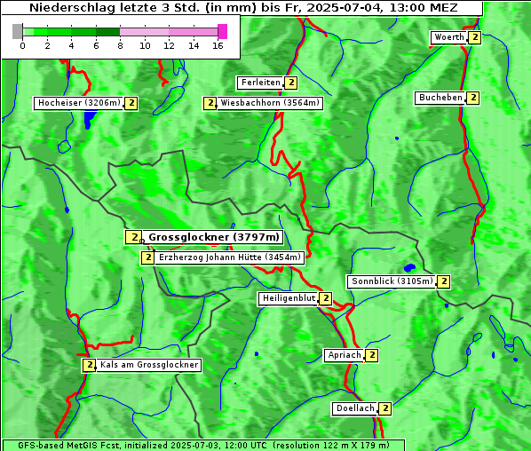 Niederschlag, 4. 7. 2025