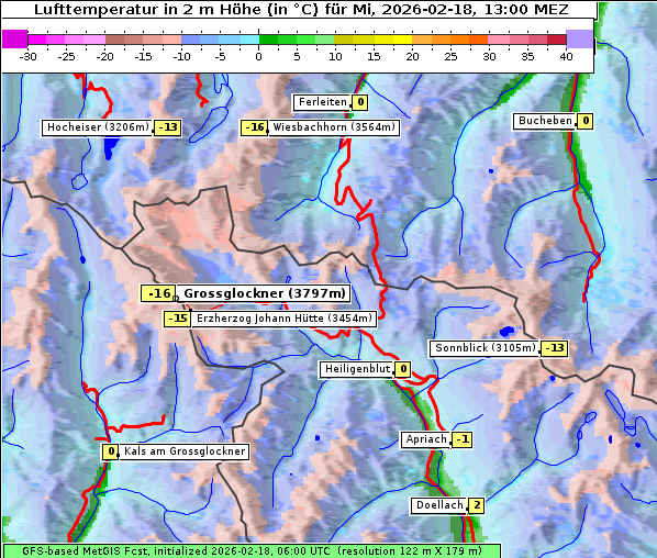 Temperatur, 18. 2. 2026
