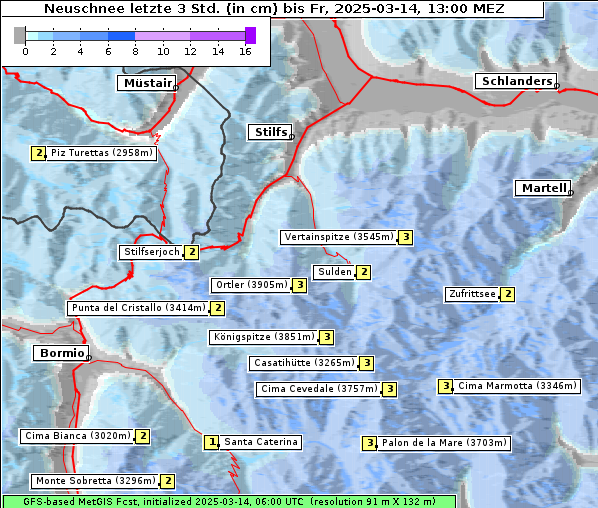 Neuschnee, 14. 3. 2025