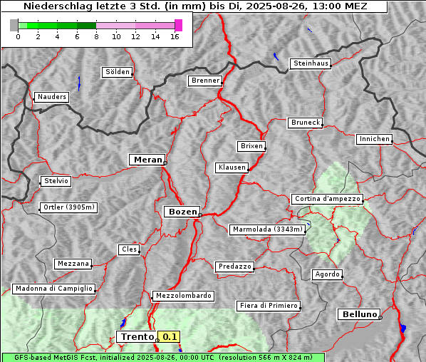 Niederschlag, 26. 8. 2025