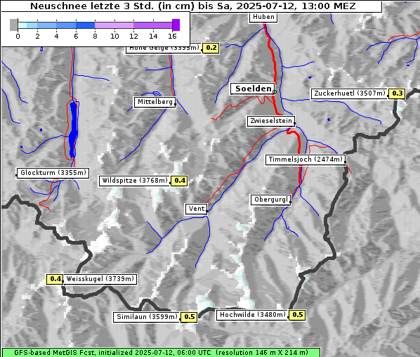 Neuschnee, 12. 7. 2025
