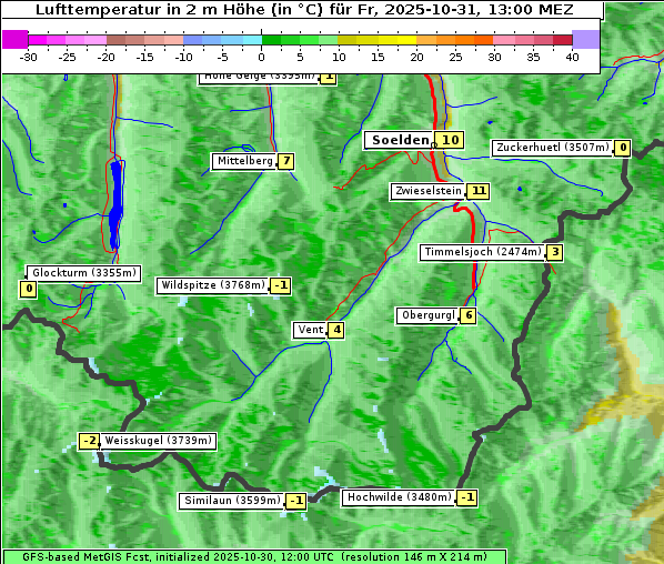 Temperatur, 31. 10. 2025