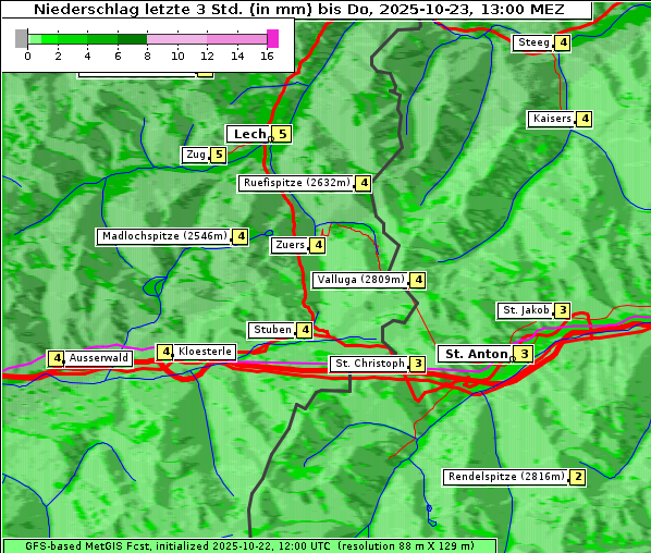 Niederschlag, 23. 10. 2025