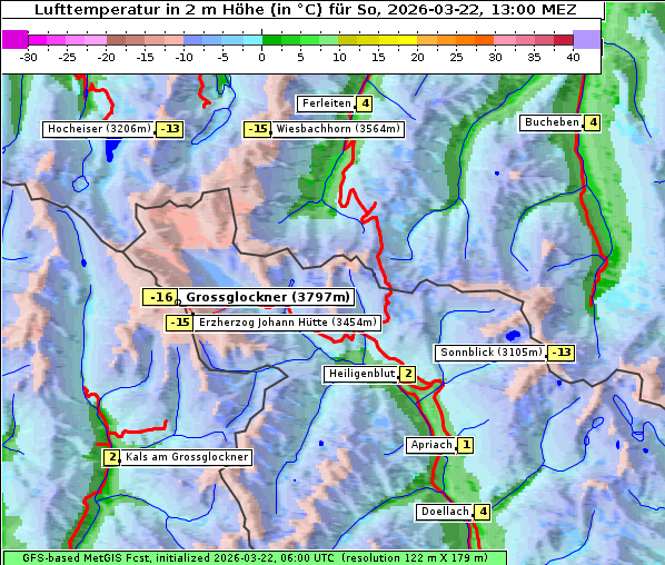 Temperatur, 22. 3. 2026