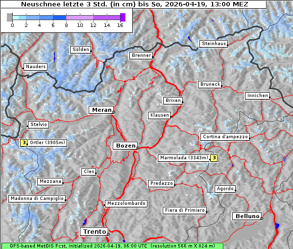 Neuschnee, 19. 4. 2026