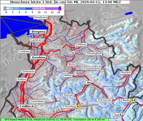 Neuschnee, 11. 2. 2026