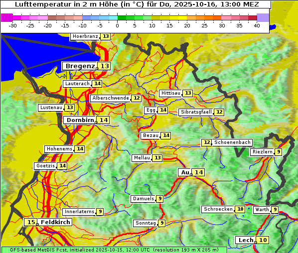 Temperatur, 16. 10. 2025