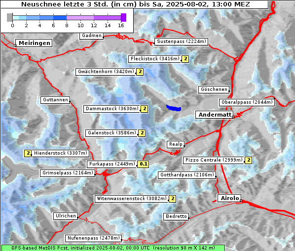 Neuschnee, 2. 8. 2025