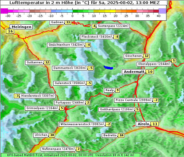 Temperatur, 2. 8. 2025