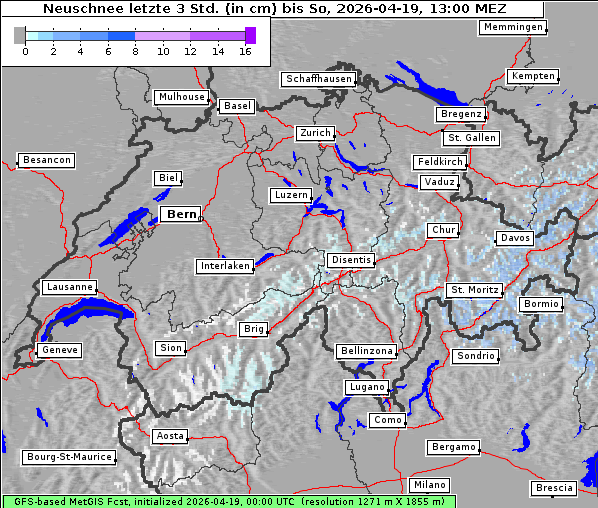 Neuschnee, 19. 4. 2026