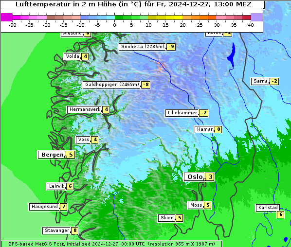 Temperatur, 27. 12. 2024