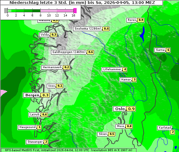 Niederschlag, 5. 4. 2026