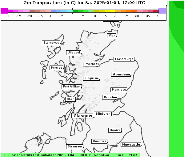 Temperatur, 4. 1. 2025