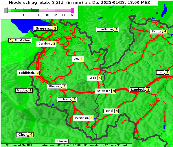 Niederschlag, 23. 1. 2025