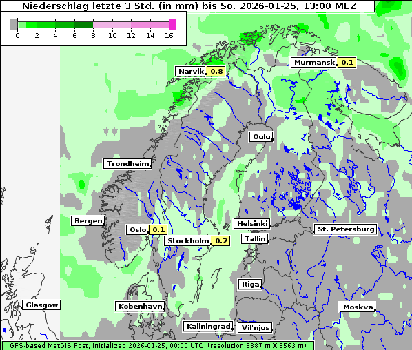 Niederschlag, 25. 1. 2026