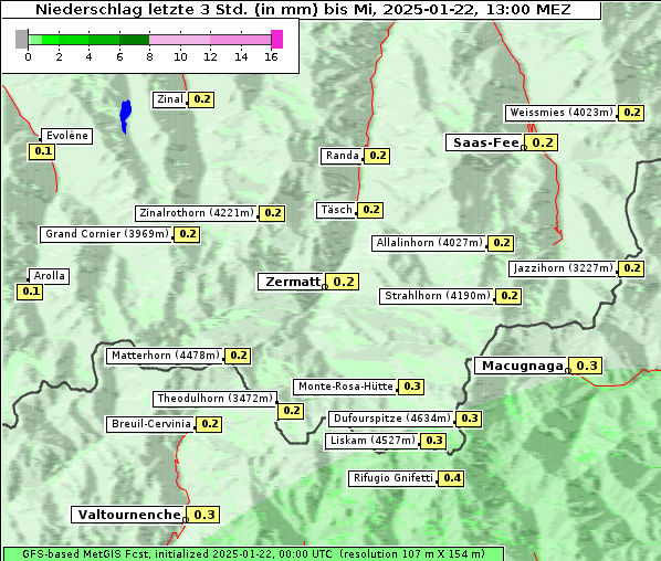 Niederschlag, 22. 1. 2025