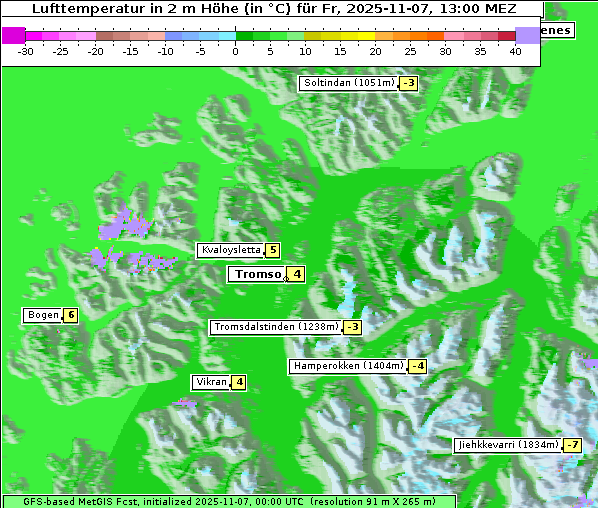 Temperatur, 7. 11. 2025