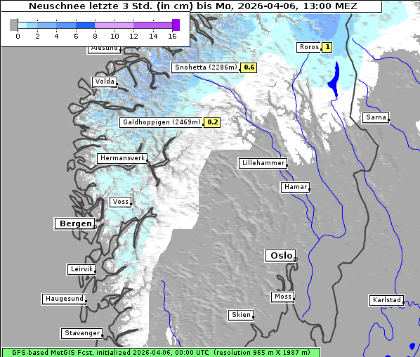 Neuschnee, 6. 4. 2026