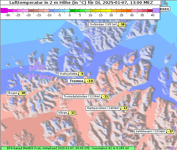 Temperatur, 7. 1. 2025