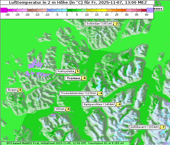 Temperatur, 7. 11. 2025