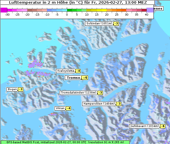 Temperatur, 27. 2. 2026