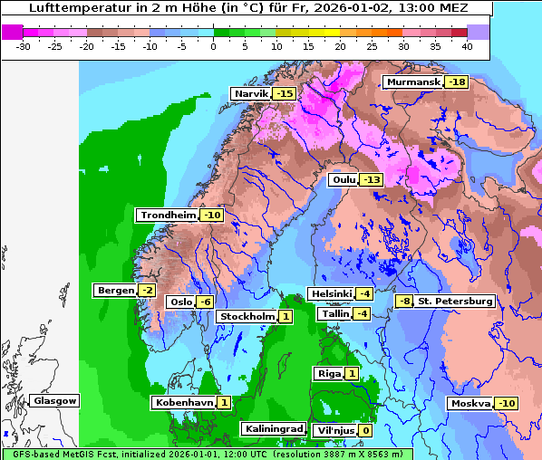 Temperatur, 2. 1. 2026