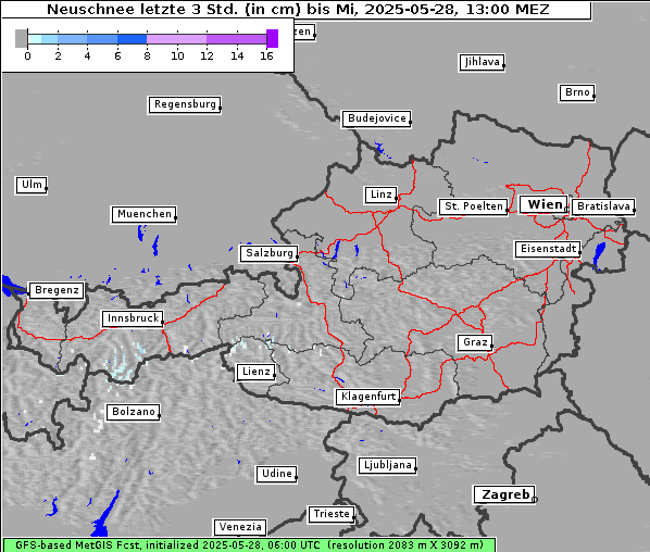 Neuschnee, 28. 5. 2025