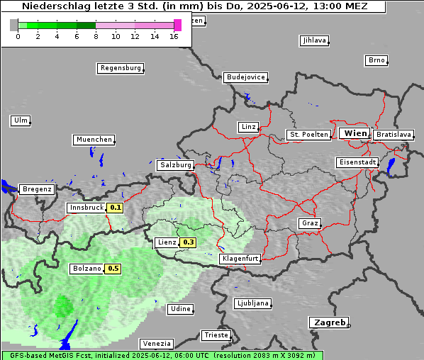 Niederschlag, 12. 6. 2025