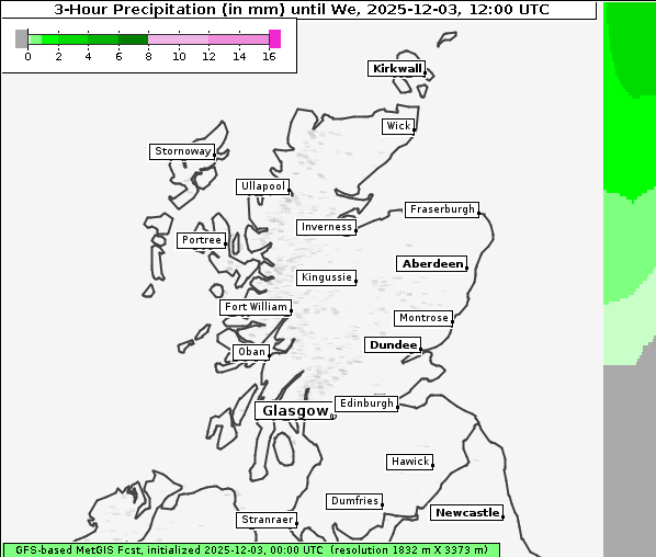 Niederschlag, 3. 12. 2025